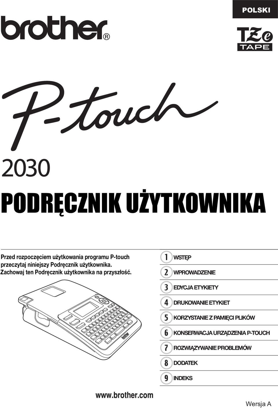 Zachowaj ten Podrêcznik u ytkownika na przysz³ośæ.