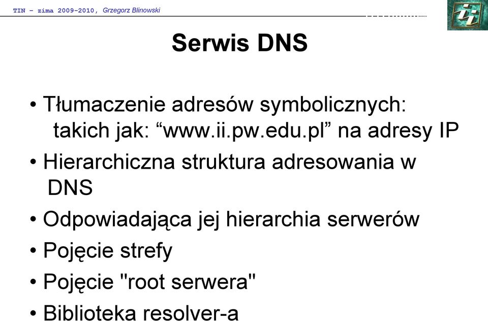 pl na adresy IP Hierarchiczna struktura adresowania w