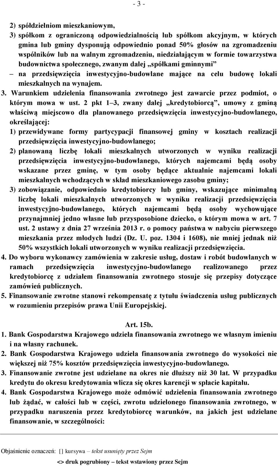 na wynajem. 3. Warunkiem udzielenia finansowania zwrotnego jest zawarcie przez podmiot, o którym mowa w ust.