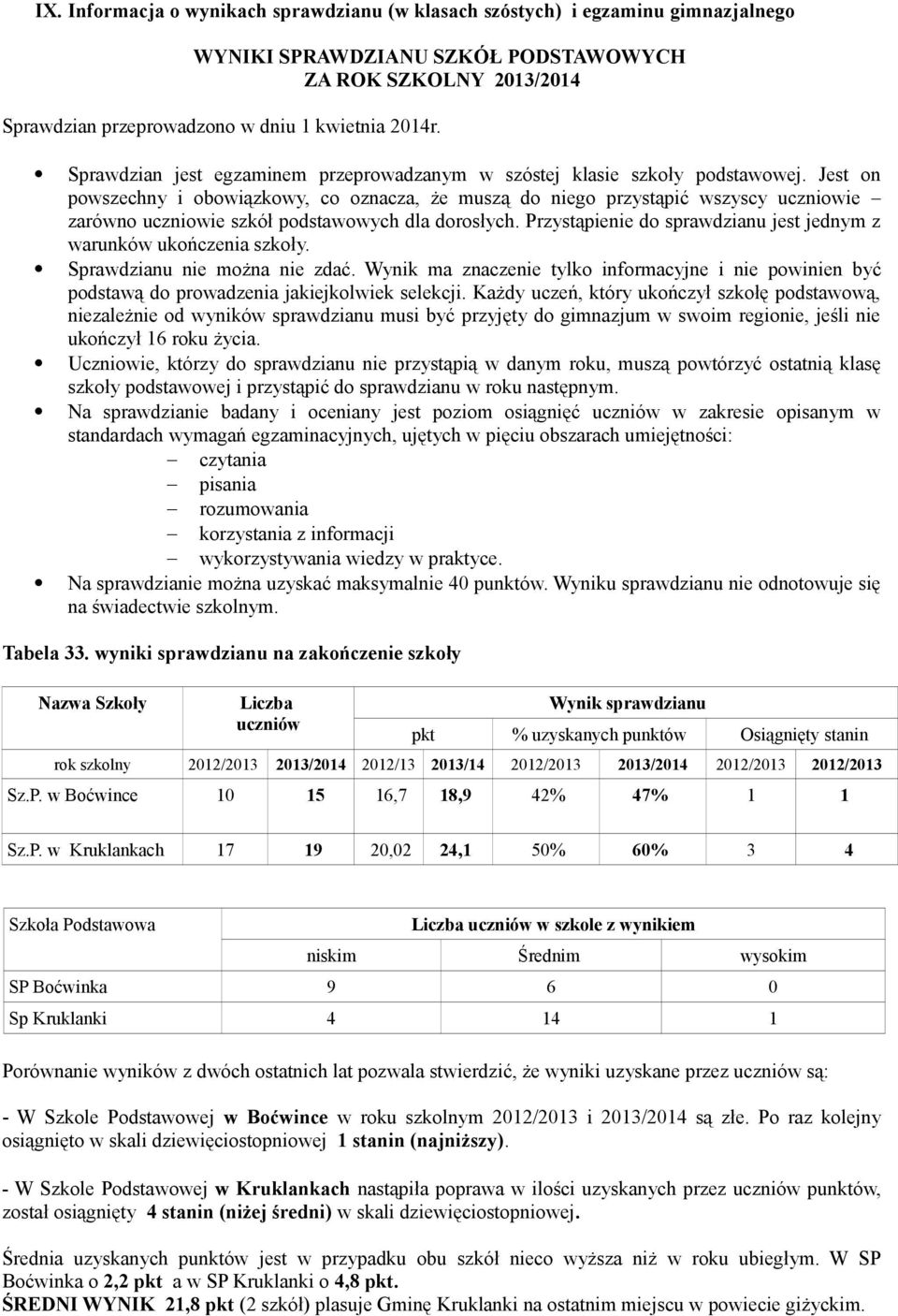 Jest on powszechny i obowiązkowy, co oznacza, że muszą do niego przystąpić wszyscy uczniowie zarówno uczniowie szkół podstawowych dla dorosłych.