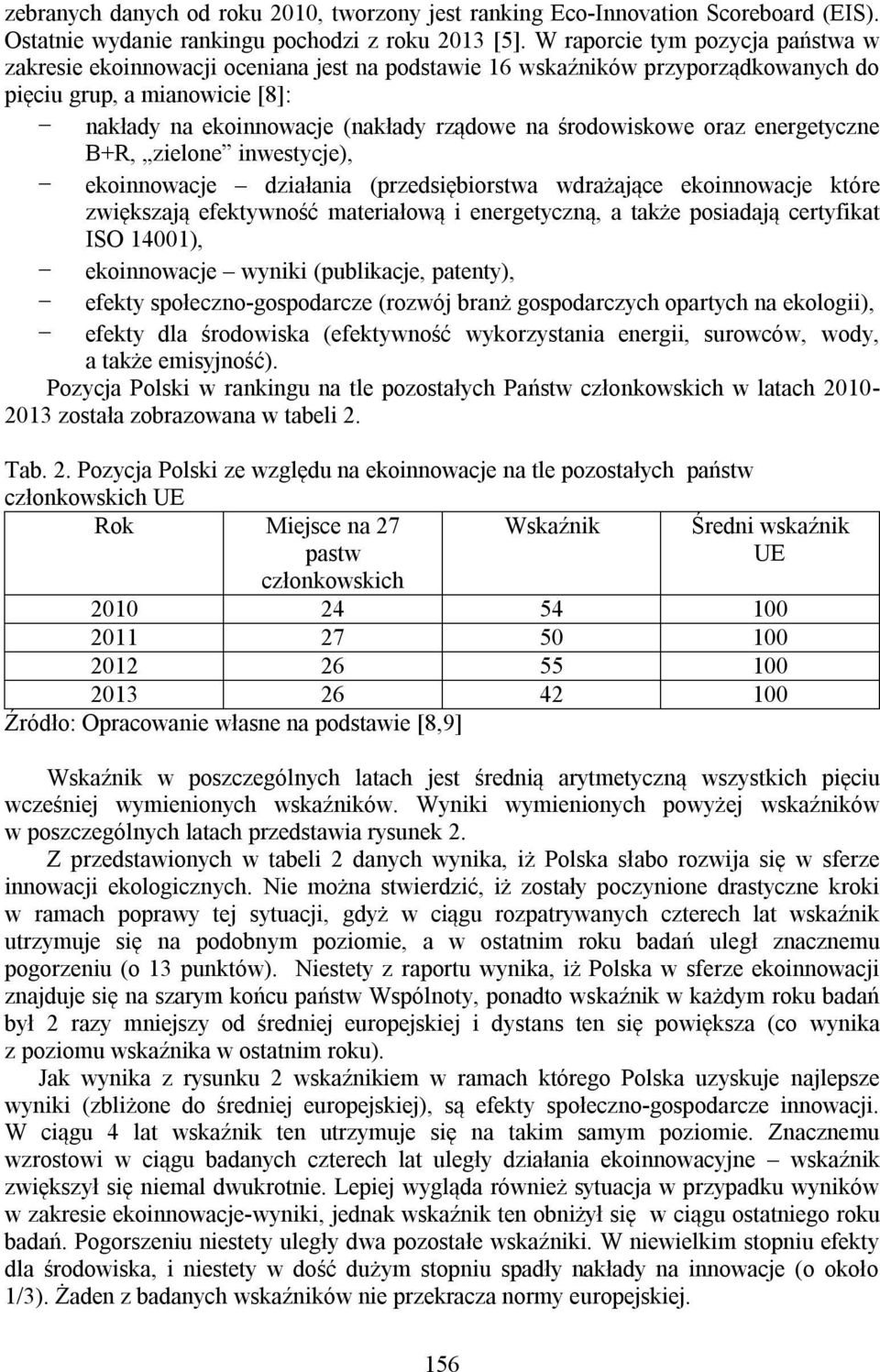 środowiskowe oraz energetyczne B+R, zielone inwestycje), ekoinnowacje działania (przedsiębiorstwa wdrażające ekoinnowacje które zwiększają efektywność materiałową i energetyczną, a także posiadają