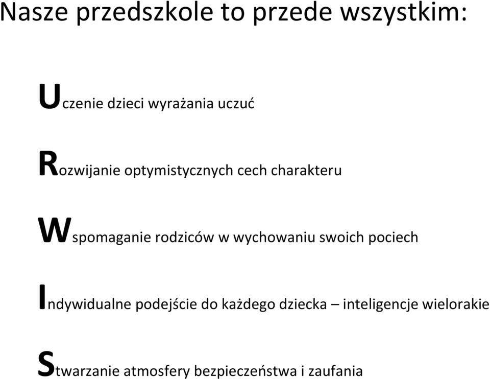 rodziców w wychowaniu swoich pociech Indywidualne podejście do