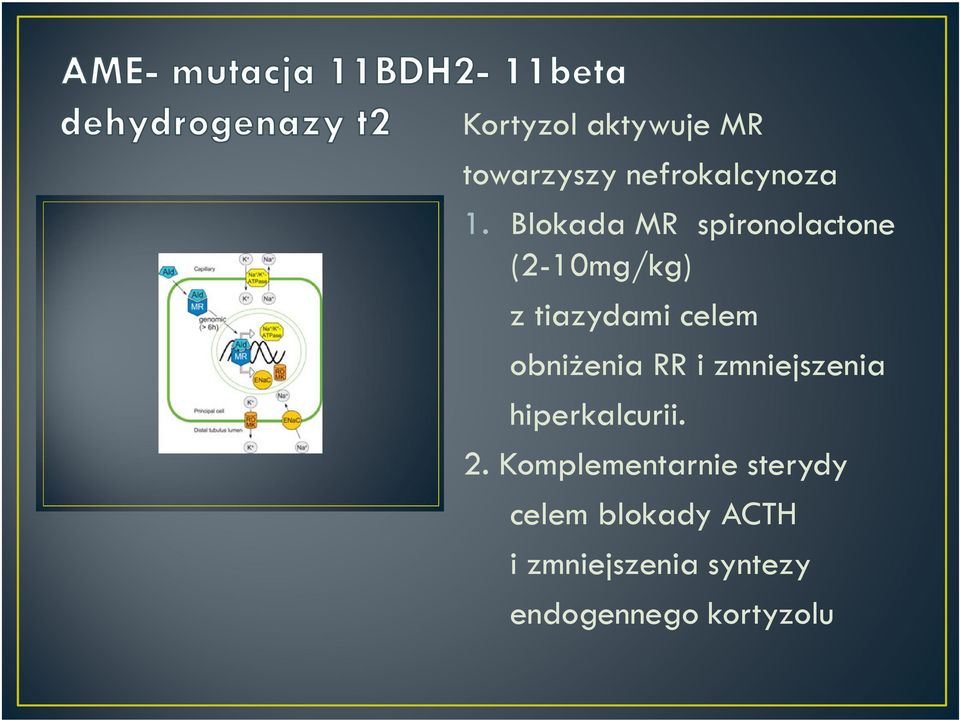 obniżenia RR i zmniejszenia hiperkalcurii. 2.