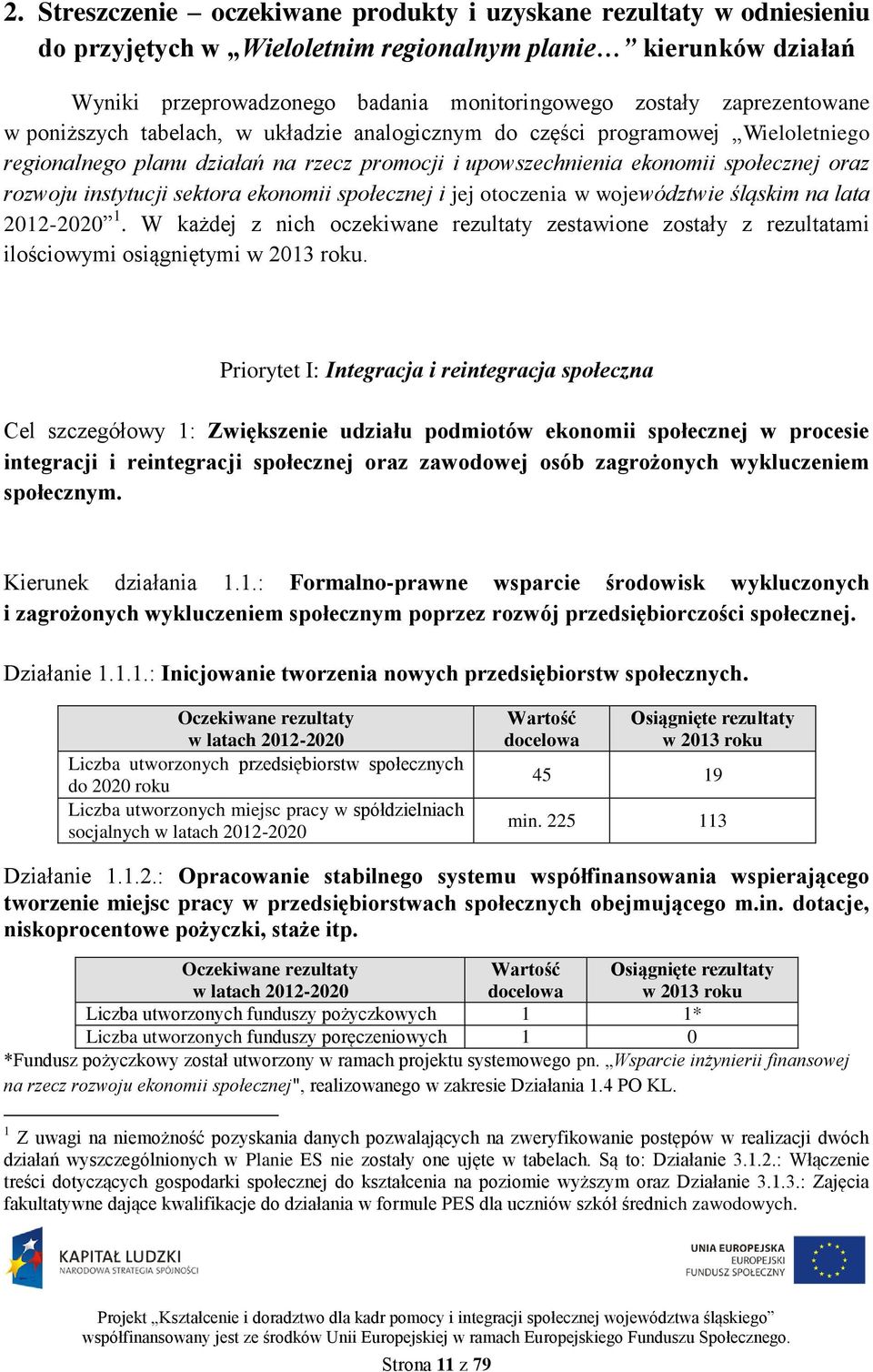 instytucji sektora ekonomii społecznej i jej otoczenia w województwie śląskim na lata 2012-2020 1.