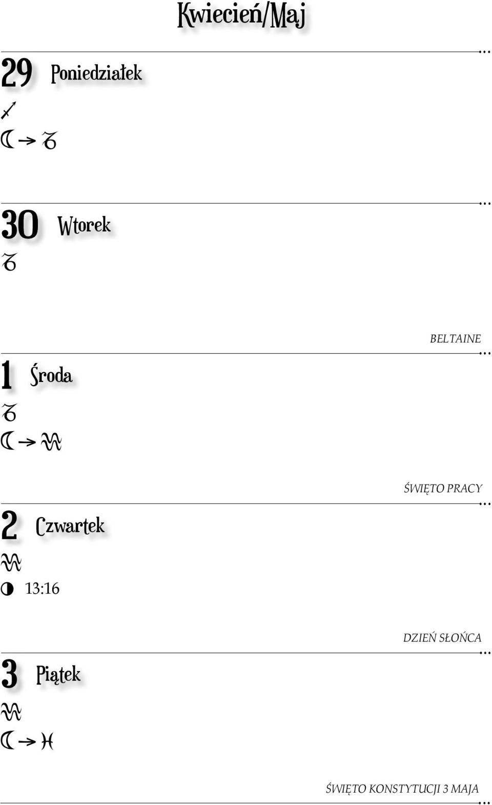 Czwartek K ^ 13:16 Święto Pracy 3