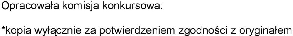 wyłącznie za