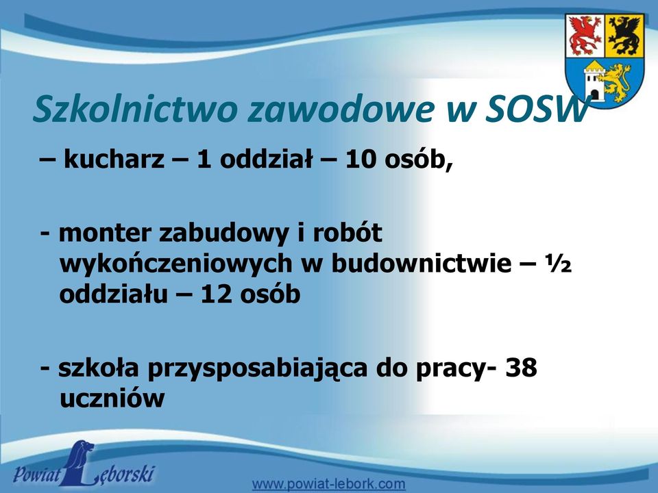 wykończeniowych w budownictwie ½ oddziału 12