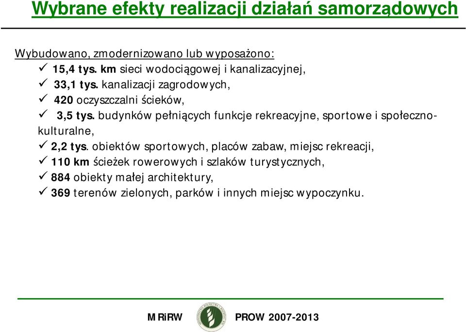 budynków pe ni cych funkcje rekreacyjne, sportowe i spo ecznokulturalne, 2,2 tys.