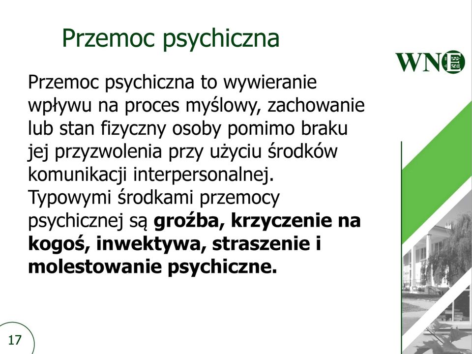 środków komunikacji interpersonalnej.