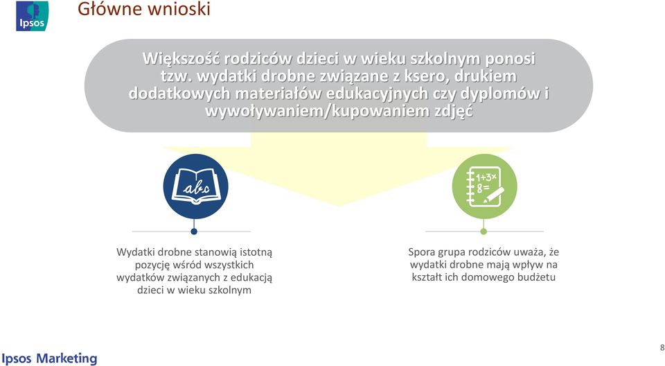 wywoływaniem/kupowaniem zdjęć Wydatki drobne stanowią istotną pozycję wśród wszystkich wydatków