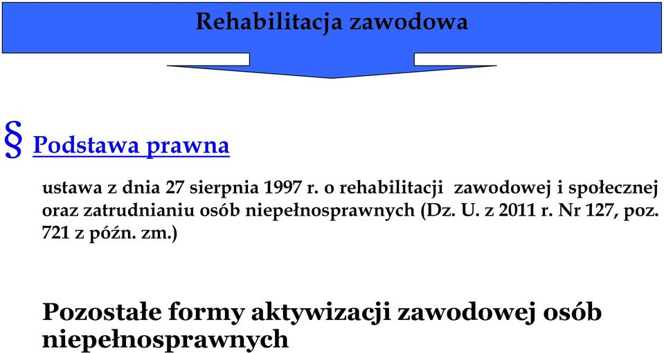 o rehabilitacji zawodowej i społecznej oraz zatrudnianiu osób