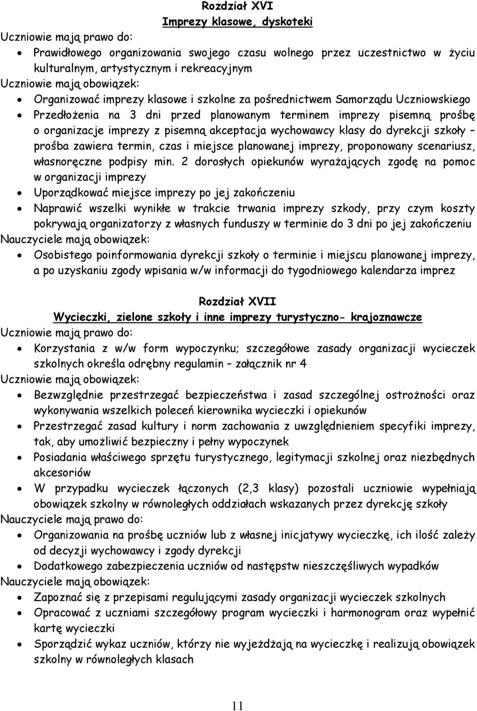 zawiera termin, czas i miejsce planowanej imprezy, proponowany scenariusz, własnoręczne podpisy min.