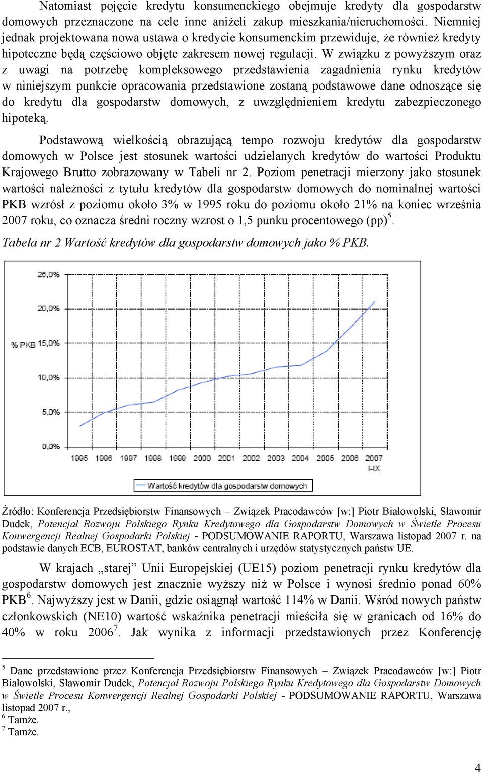 W związku z powyższym oraz z uwagi na potrzebę kompleksowego przedstawienia zagadnienia rynku kredytów w niniejszym punkcie opracowania przedstawione zostaną podstawowe dane odnoszące się do kredytu