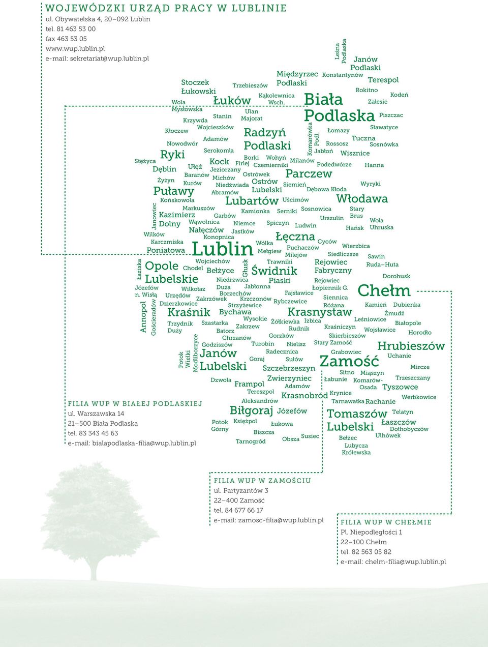 pl Stoczek Łukowski Wola Mysłowska Stanin Krzywda Wojcieszków Kłoczew Adamów Nowodwór Serokomla Ryki Stężyca Kock Dęblin Ułęż Jeziorzany Łaziska Janowiec Annopol Gościeradów Potok Wielki Modliborzyce