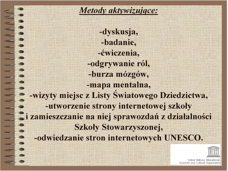 Dziedzictwa, -utworzenie strony internetowej szkoły i zamieszczanie na niej