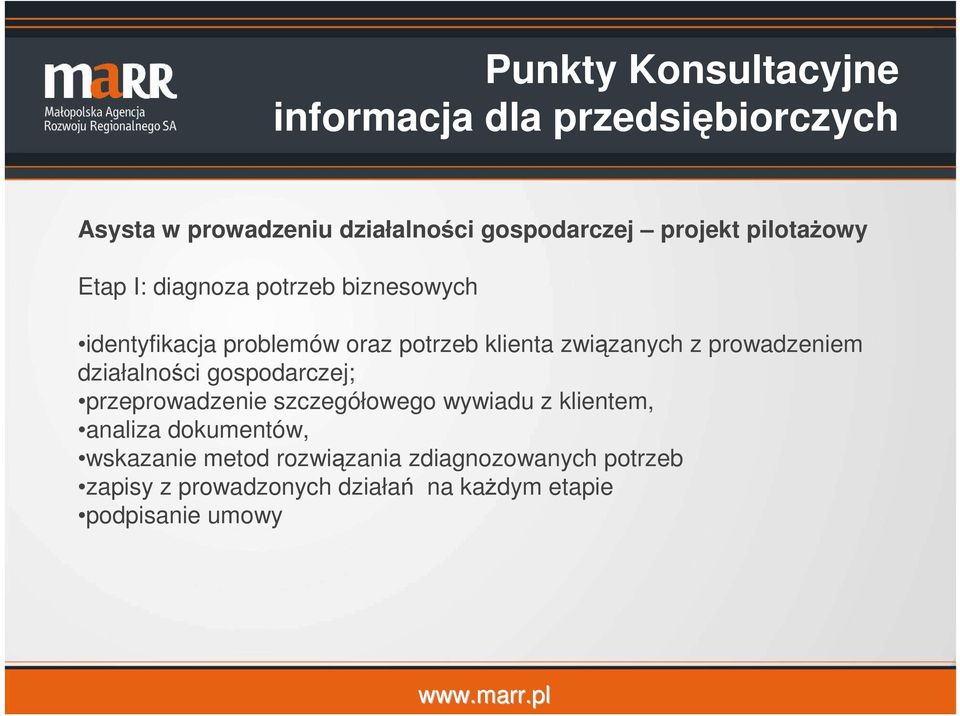 prowadzeniem działalności gospodarczej; przeprowadzenie szczegółowego wywiadu z klientem, analiza dokumentów,