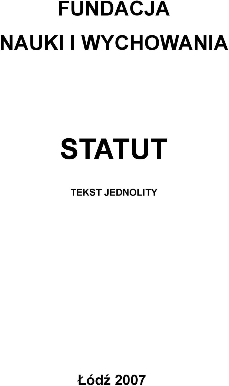 STATUT TEKST