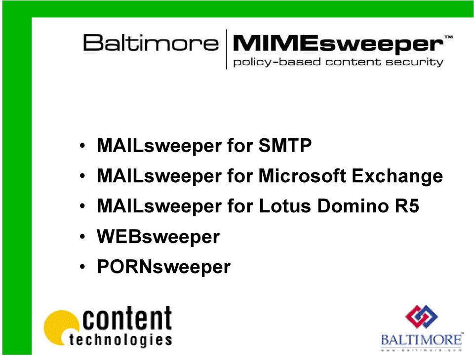 Exchange MAILsweeper for