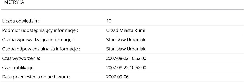 Rumi Stanisław Urbaniak Stanisław Urbaniak Czas wytworzenia: 2007-08-22
