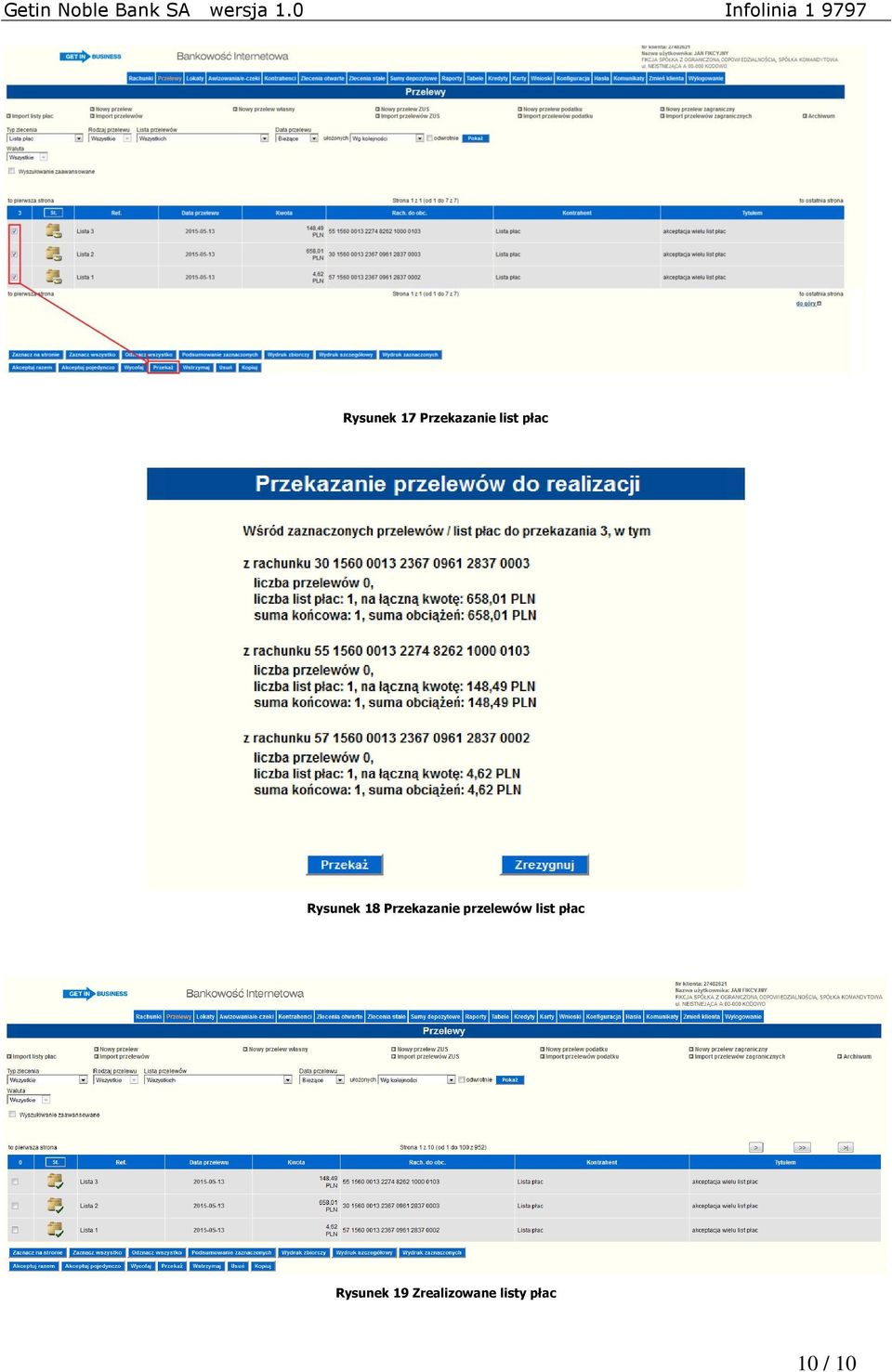 przelewów list płac Rysunek