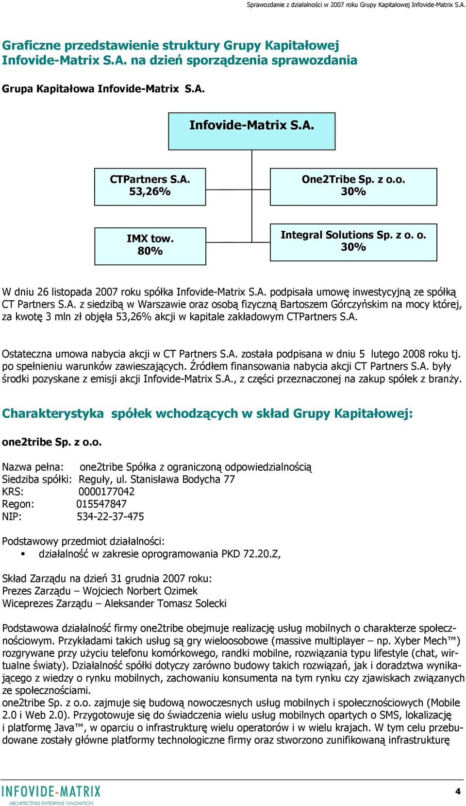 podpisała umowę inwestycyjną ze spółką CT Partners S.A.