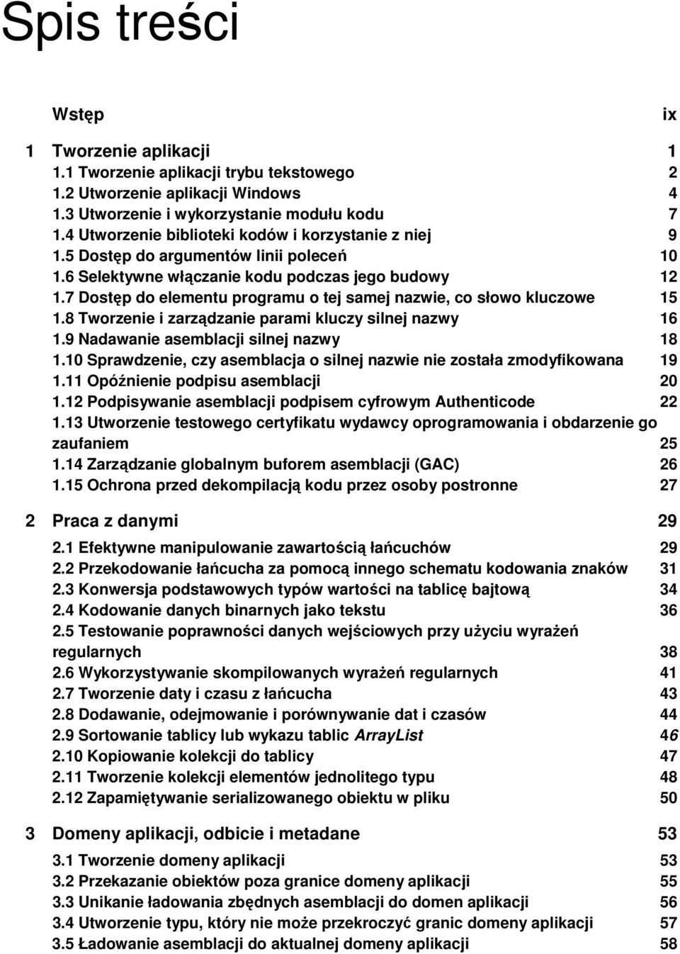 7 Dostęp do elementu programu o tej samej nazwie, co słowo kluczowe 15 1.8 Tworzenie i zarządzanie parami kluczy silnej nazwy 16 1.9 Nadawanie asemblacji silnej nazwy 18 1.