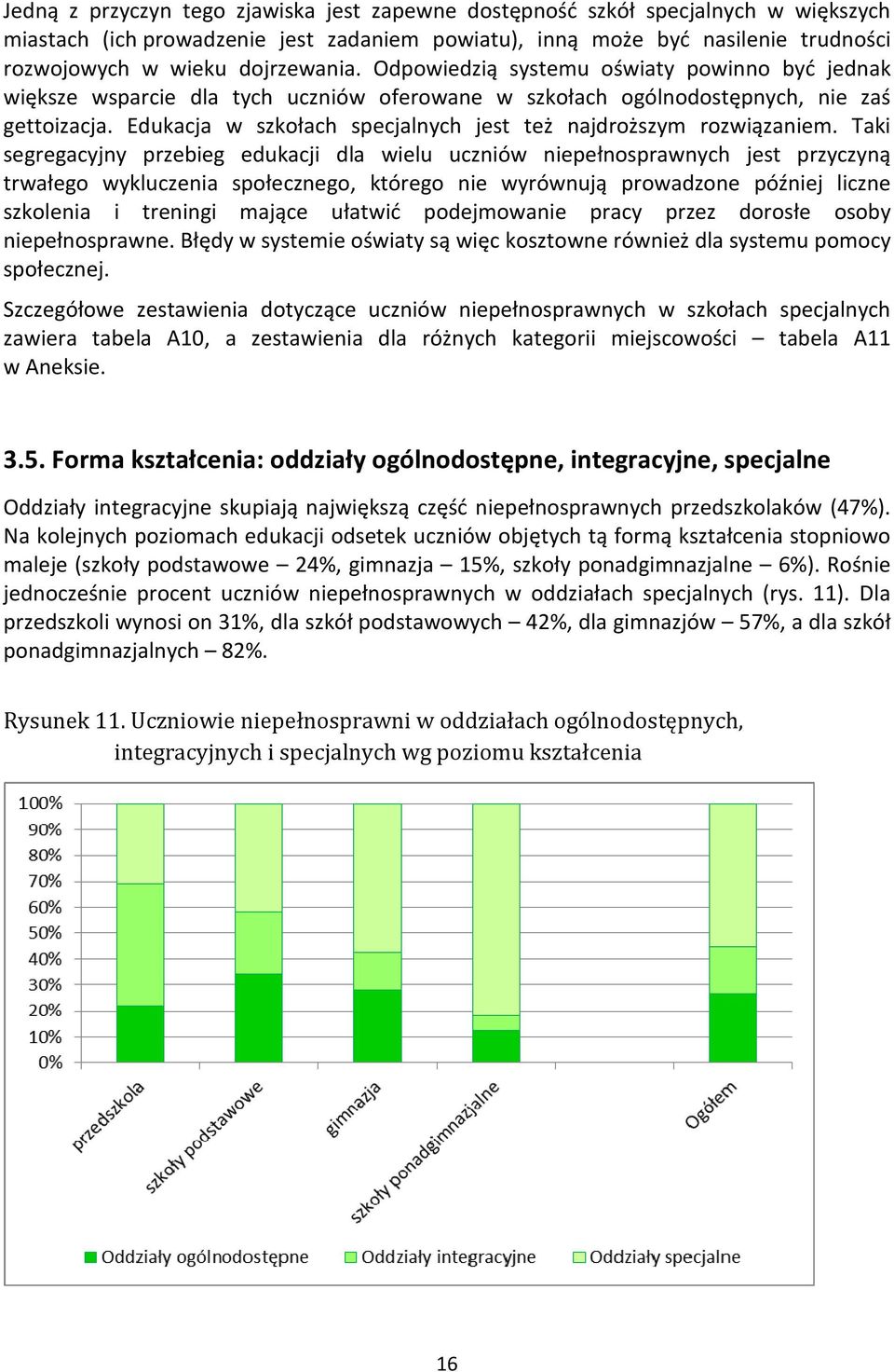 Edukacja w szkołach specjalnych jest też najdroższym rozwiązaniem.