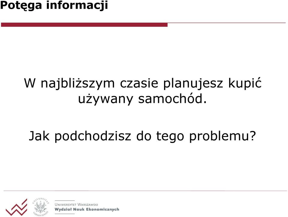 planujesz kupić używany