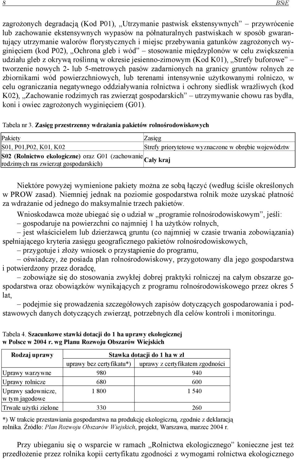 (Kod K01), Strefy buforowe tworzenie nowych 2- lub 5-metrowych pasów zadarnionych na granicy gruntów rolnych ze zbiornikami wód powierzchniowych, lub terenami intensywnie użytkowanymi rolniczo, w