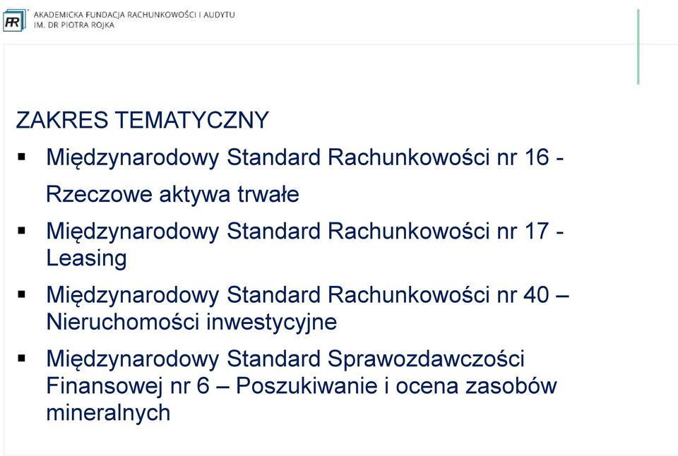 Międzynarodowy Standard Rachunkowości nr 40 Nieruchomości inwestycyjne