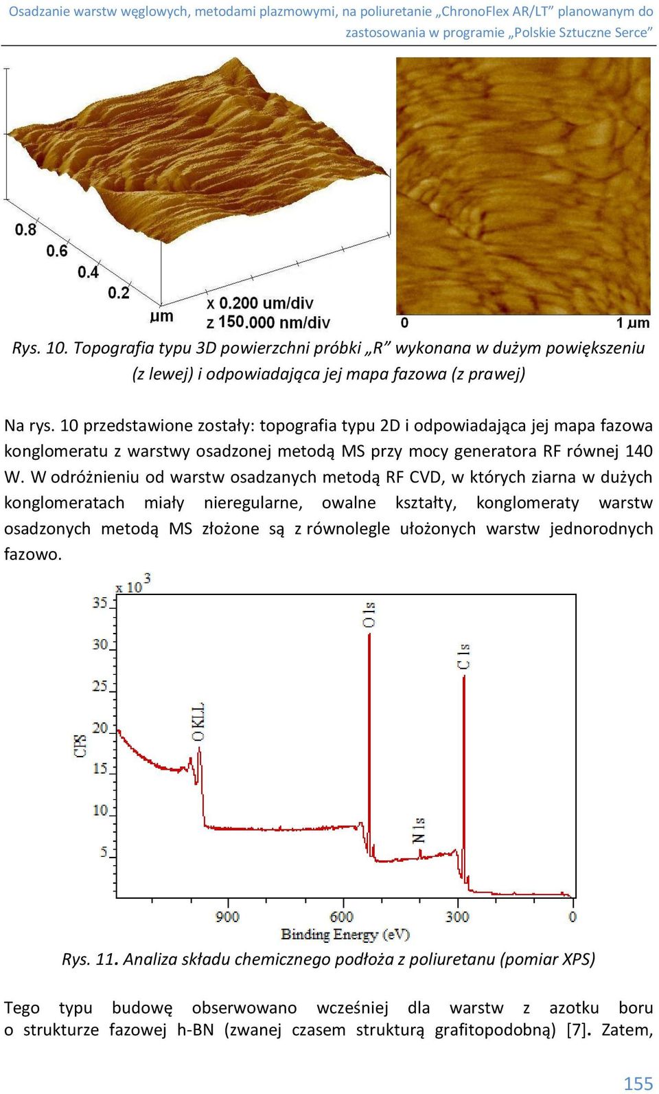 W odróżnieniu od warstw osadzanych metodą RF CVD, w których ziarna w dużych konglomeratach miały nieregularne, owalne kształty, konglomeraty warstw osadzonych metodą MS złożone są z