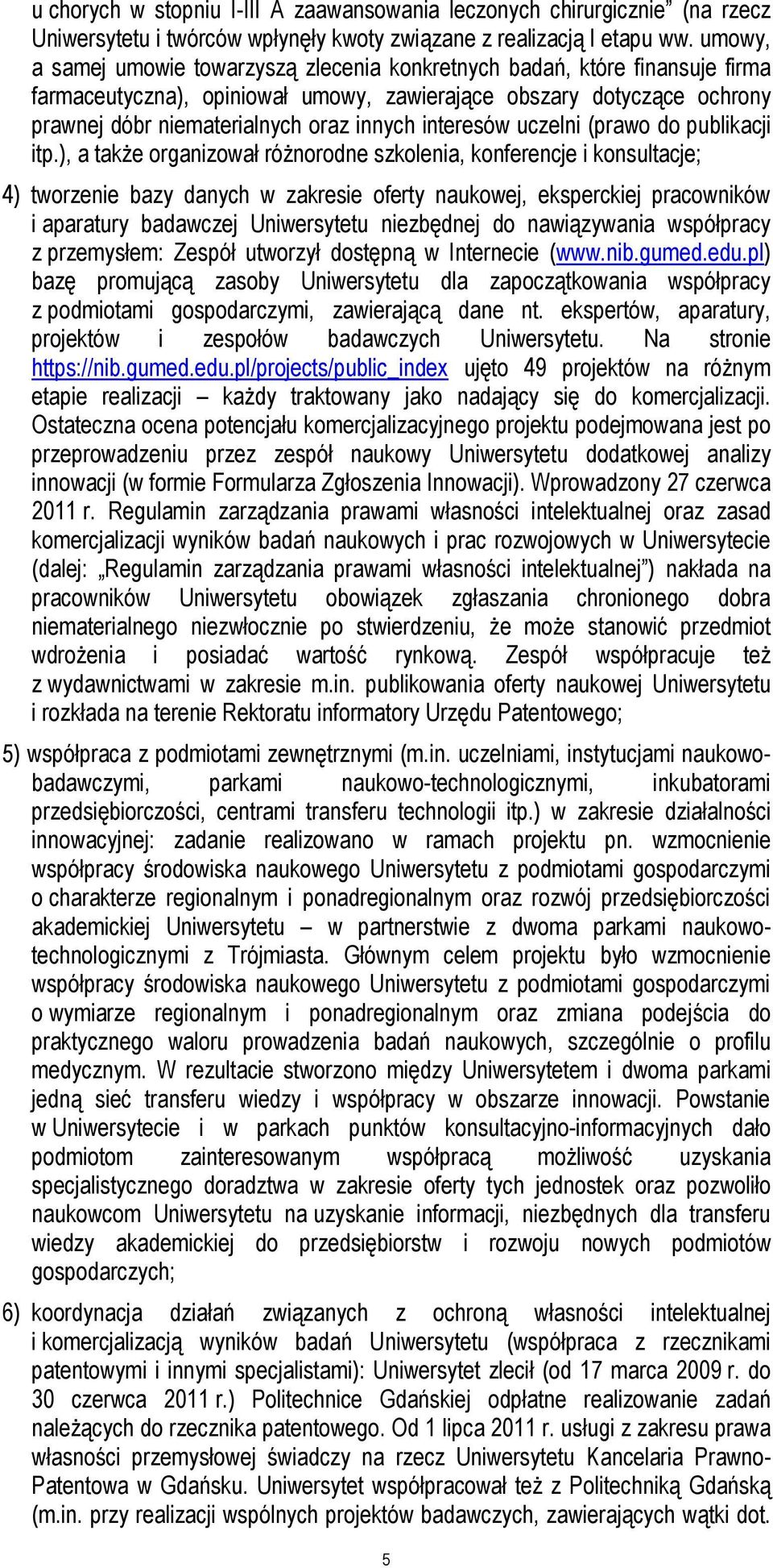 interesów uczelni (prawo do publikacji itp.