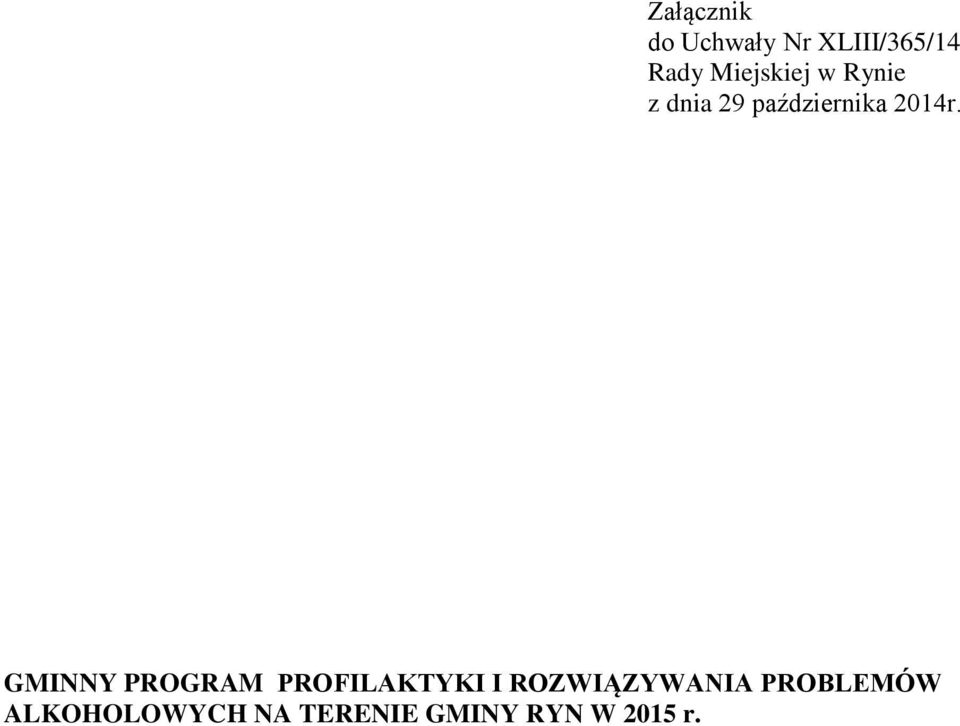 GMINNY PROGRAM PROFILAKTYKI I ROZWIĄZYWANIA