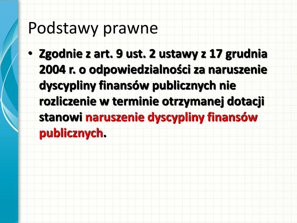 o odpowiedzialności za naruszenie dyscypliny finansów