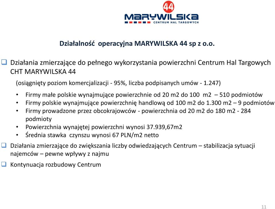 247) Firmy małe polskie wynajmujące powierzchnie od 20 m2 do 100 m2 510 podmiotów Firmy polskie wynajmujące powierzchnię handlową od 100 m2 do 1.