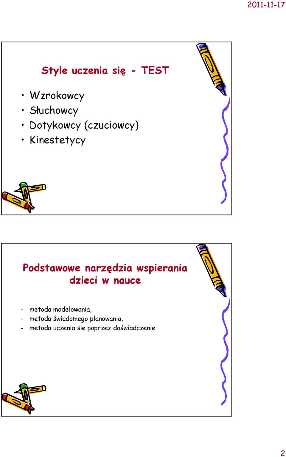 dzieci w nauce - metoda modelowania, - metoda
