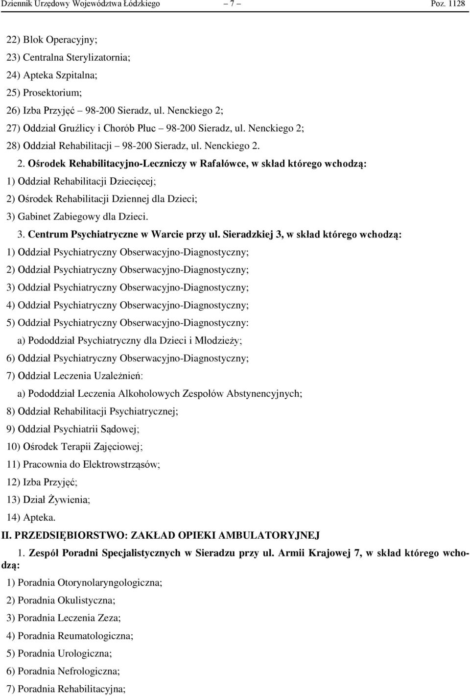 3. Centrum Psychiatryczne w Warcie przy ul.