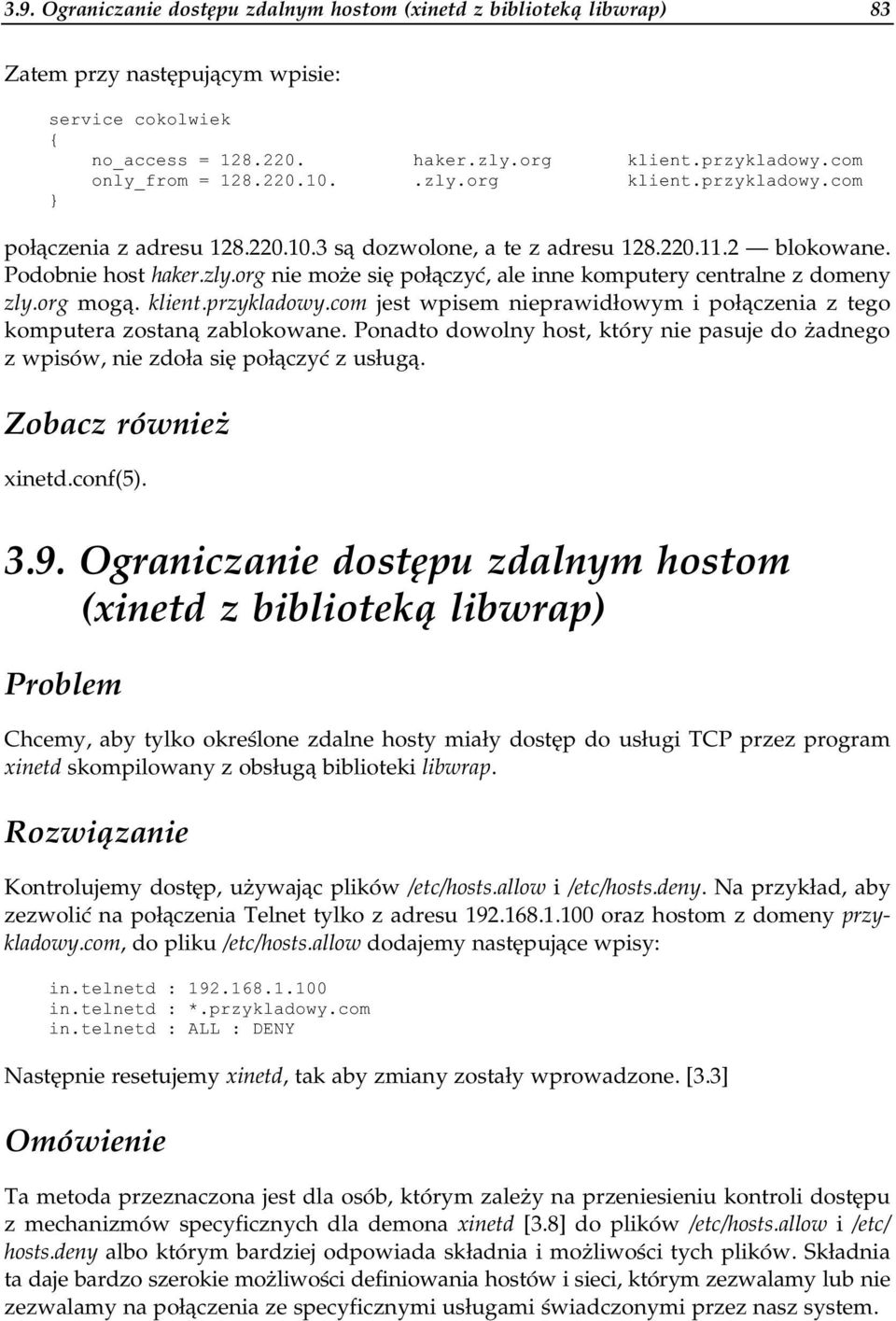 org mogą. klient.przykladowy.com jest wpisem nieprawidłowym i połączenia z tego komputera zostaną zablokowane.