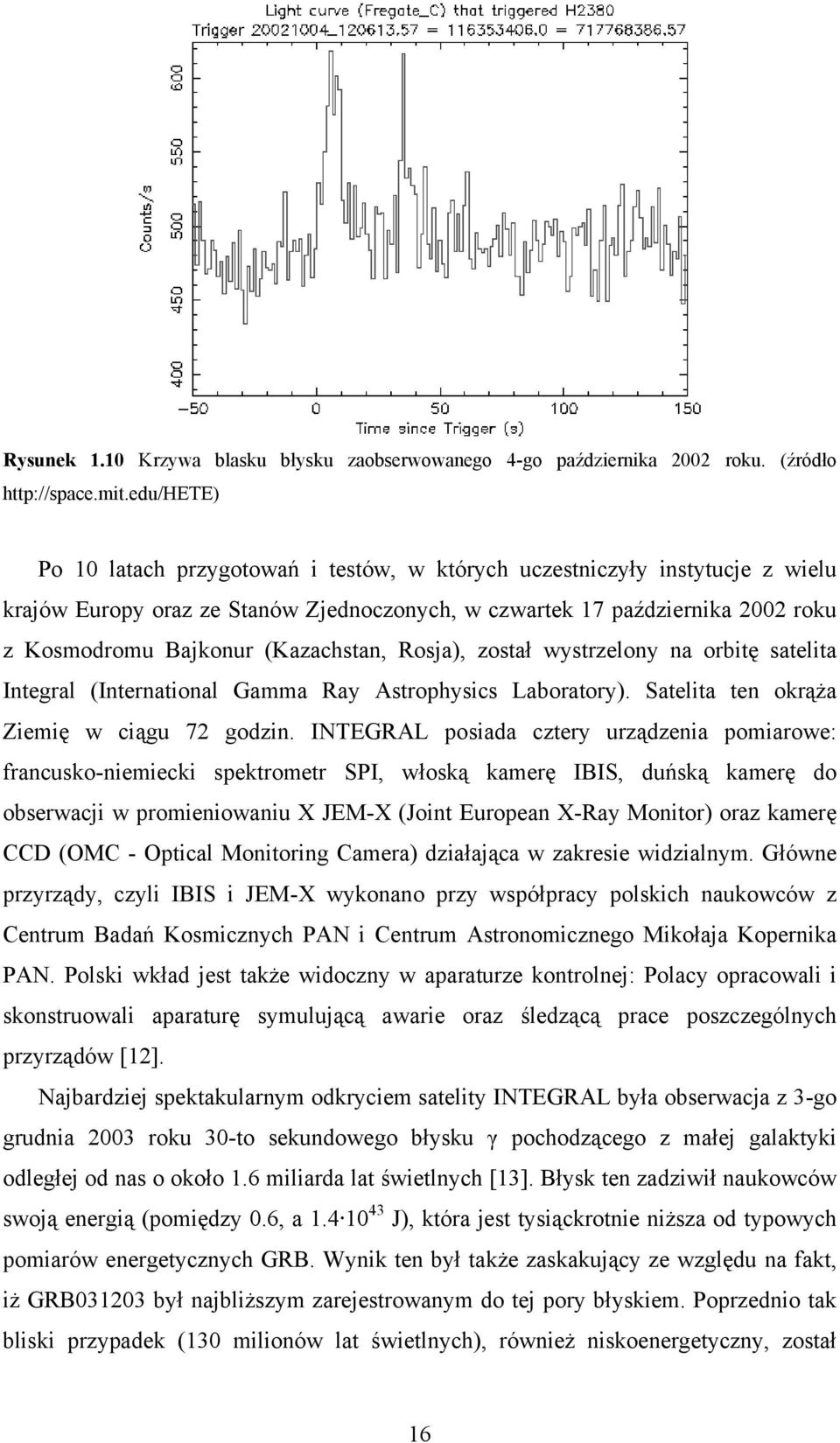 (Kazachstan, Rosja), został wystrzelony na orbitę satelita Integral (International Gamma Ray Astrophysics Laboratory). Satelita ten okrąża Ziemię w ciągu 72 godzin.