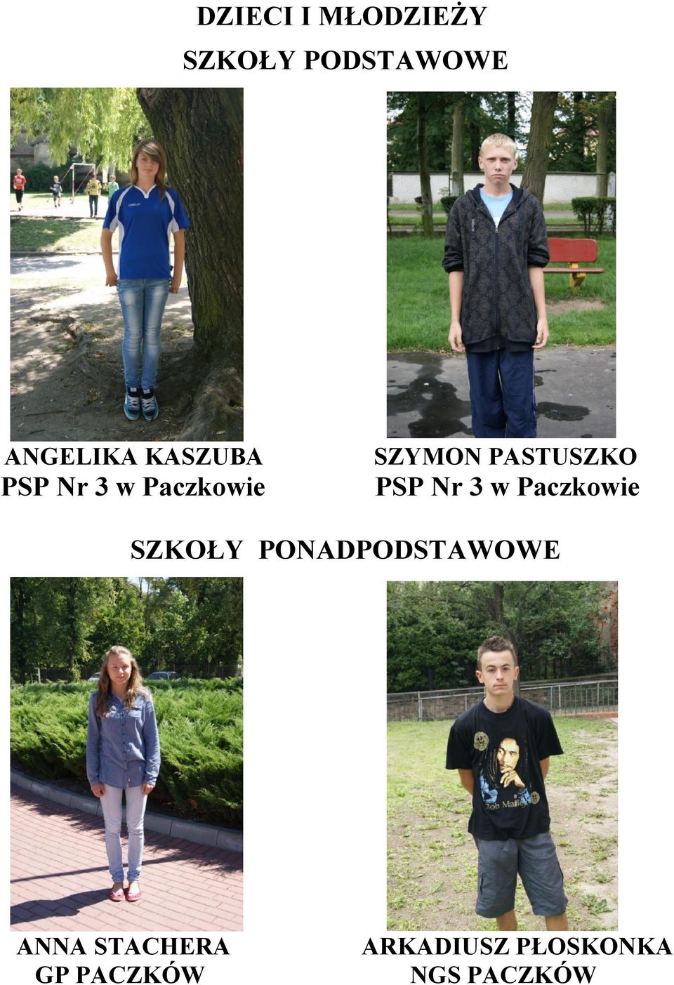 PSP Nr 3 w Paczkowie SZKOŁY PONADPODSTAWOWE