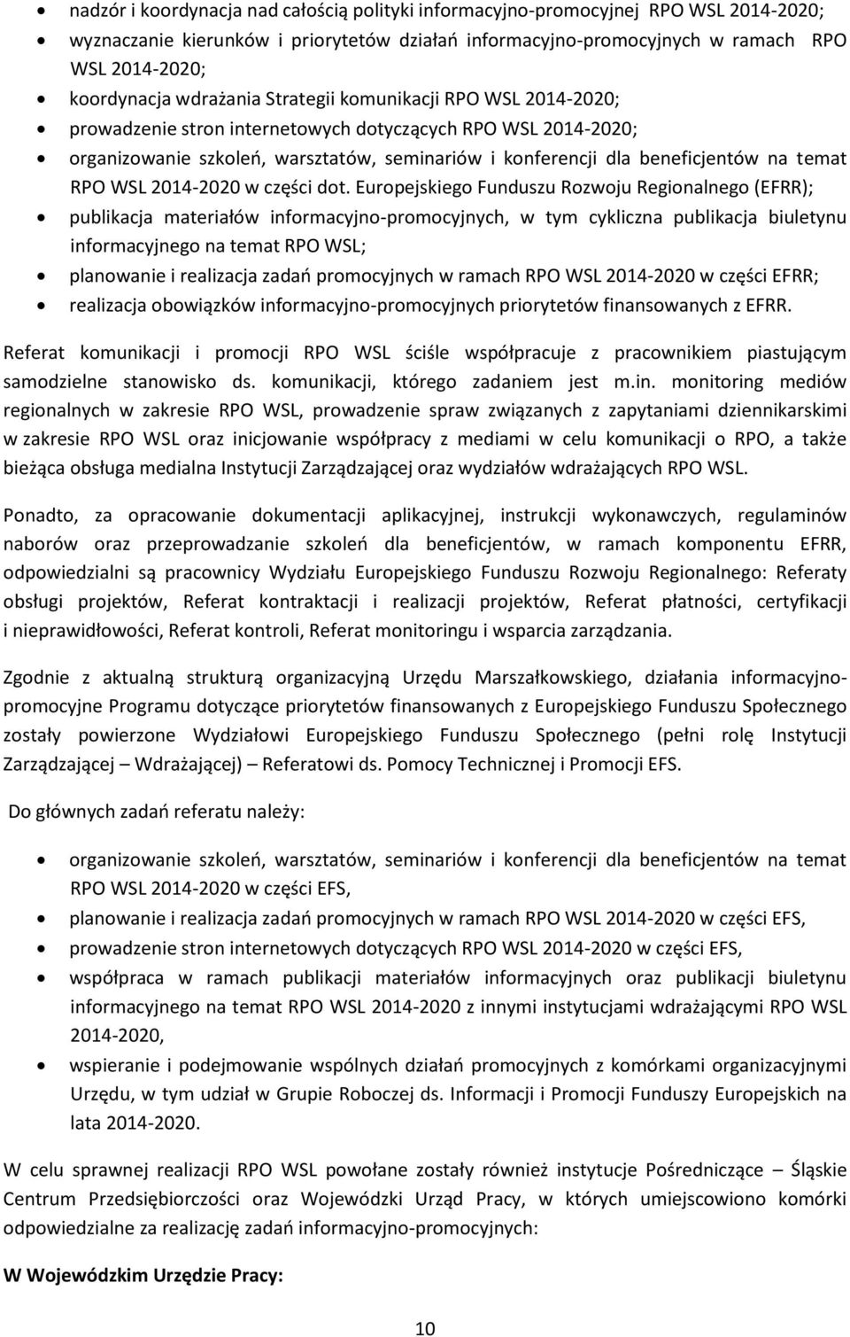 temat RPO WSL 2014-2020 w części dot.