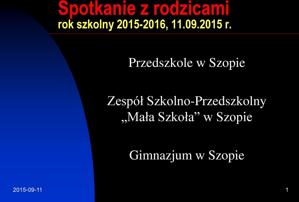 Przedszkole w Szopie Zespół