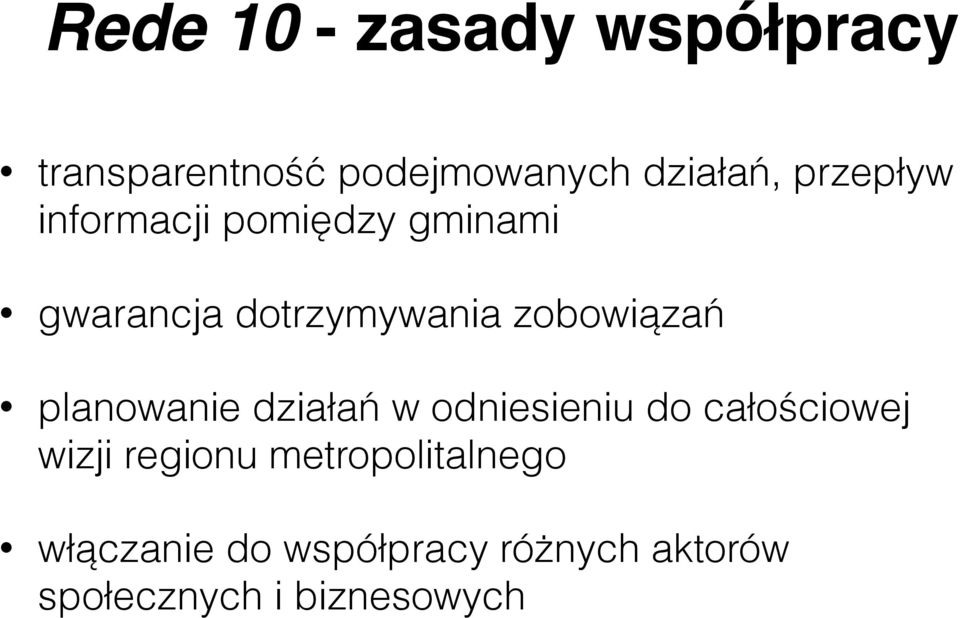 zobowiązań planowanie działań w odniesieniu do całościowej wizji