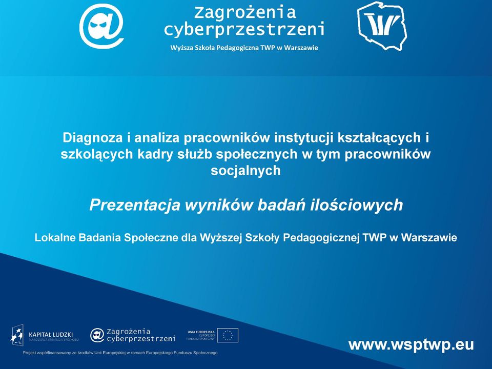 socjalnych Prezentacja wyników badań ilościowych Lokalne