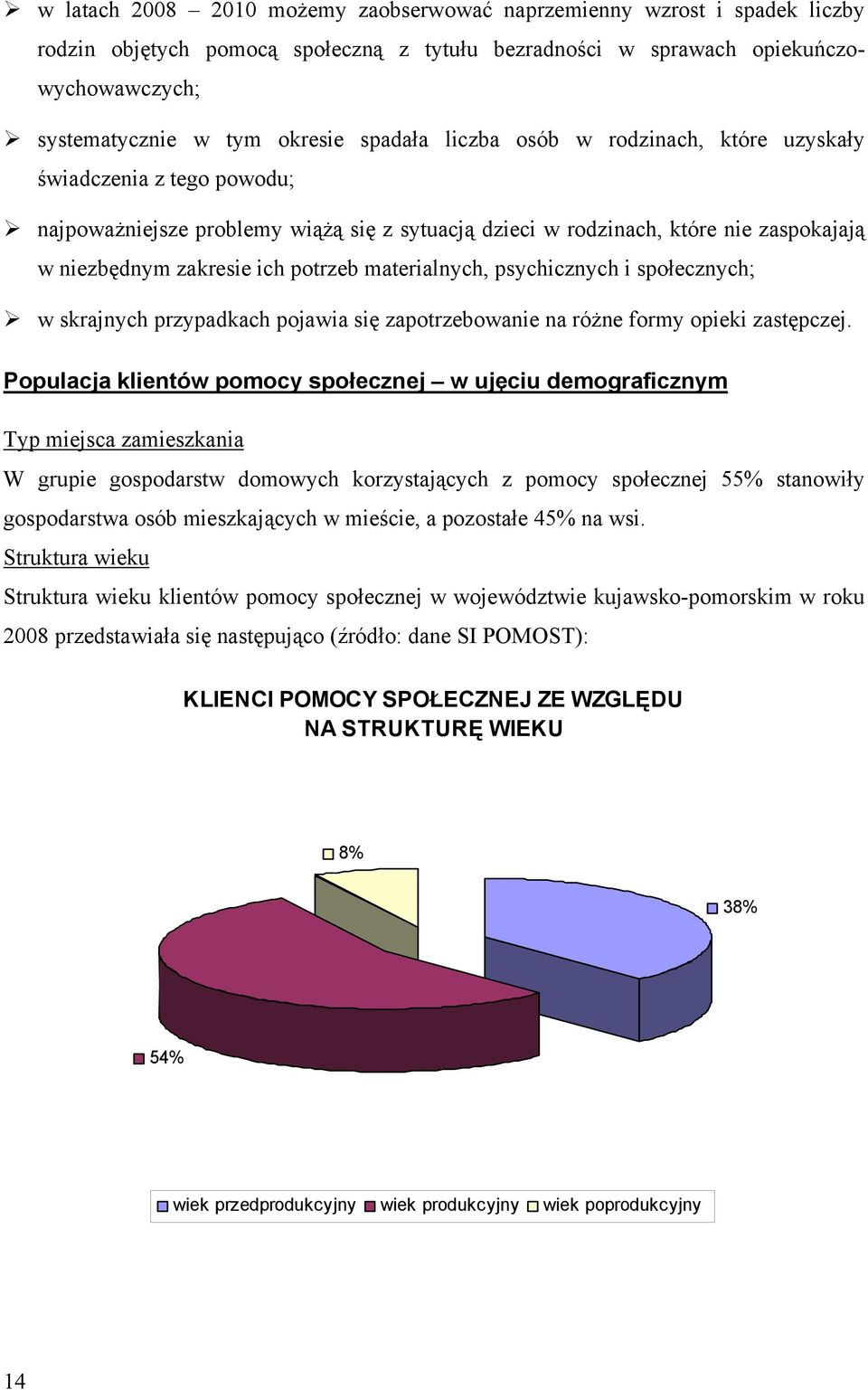 materialnych, psychicznych i społecznych; w skrajnych przypadkach pojawia się zapotrzebowanie na różne formy opieki zastępczej.