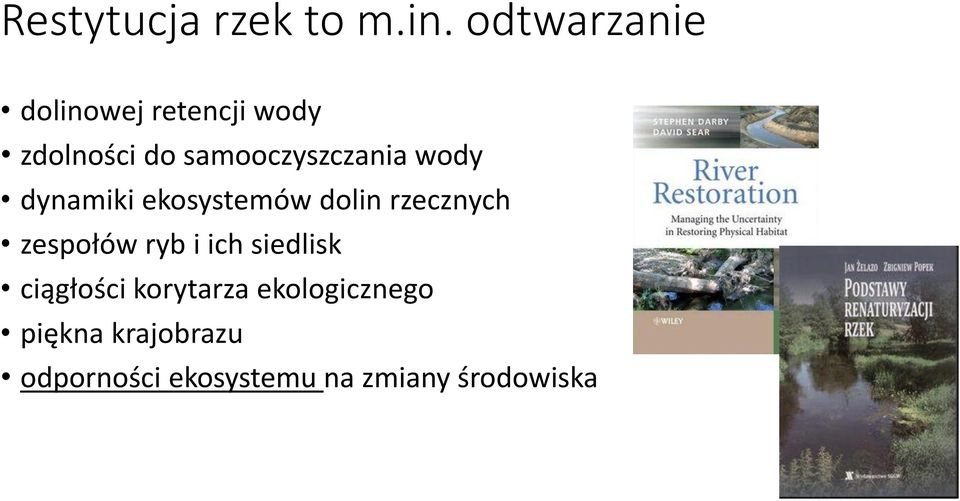 samooczyszczania wody dynamiki ekosystemów dolin rzecznych