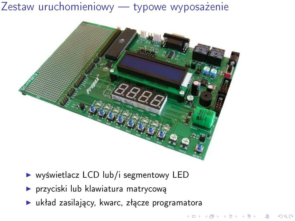 segmentowy LED przyciski lub