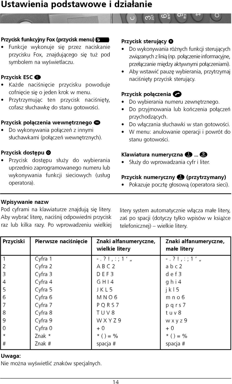 Przycisk po³¹czenia wewnêtrznego I Do wykonywania po³¹czeñ z innymi s³uchawkami (po³¹czeñ wewnêtrznych).