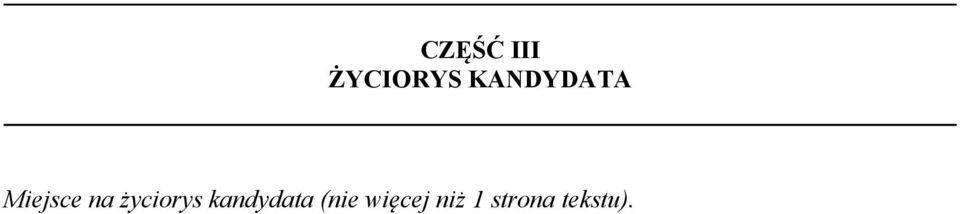 życiorys kandydata