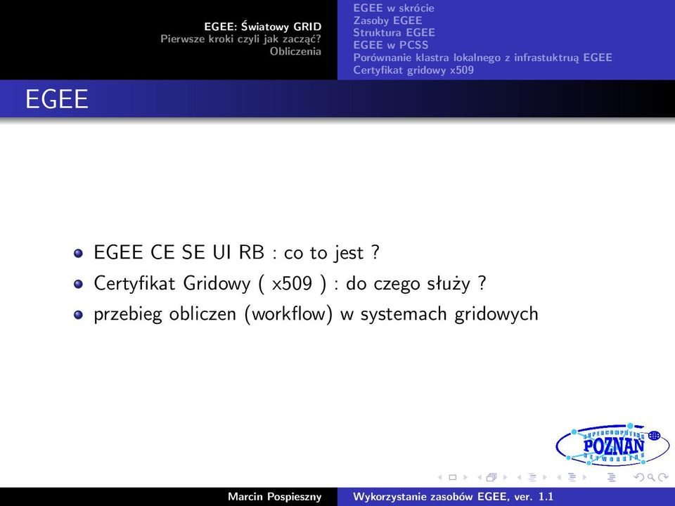Certyfikat gridowy x509 EGEE CE SE UI RB : co to jest?
